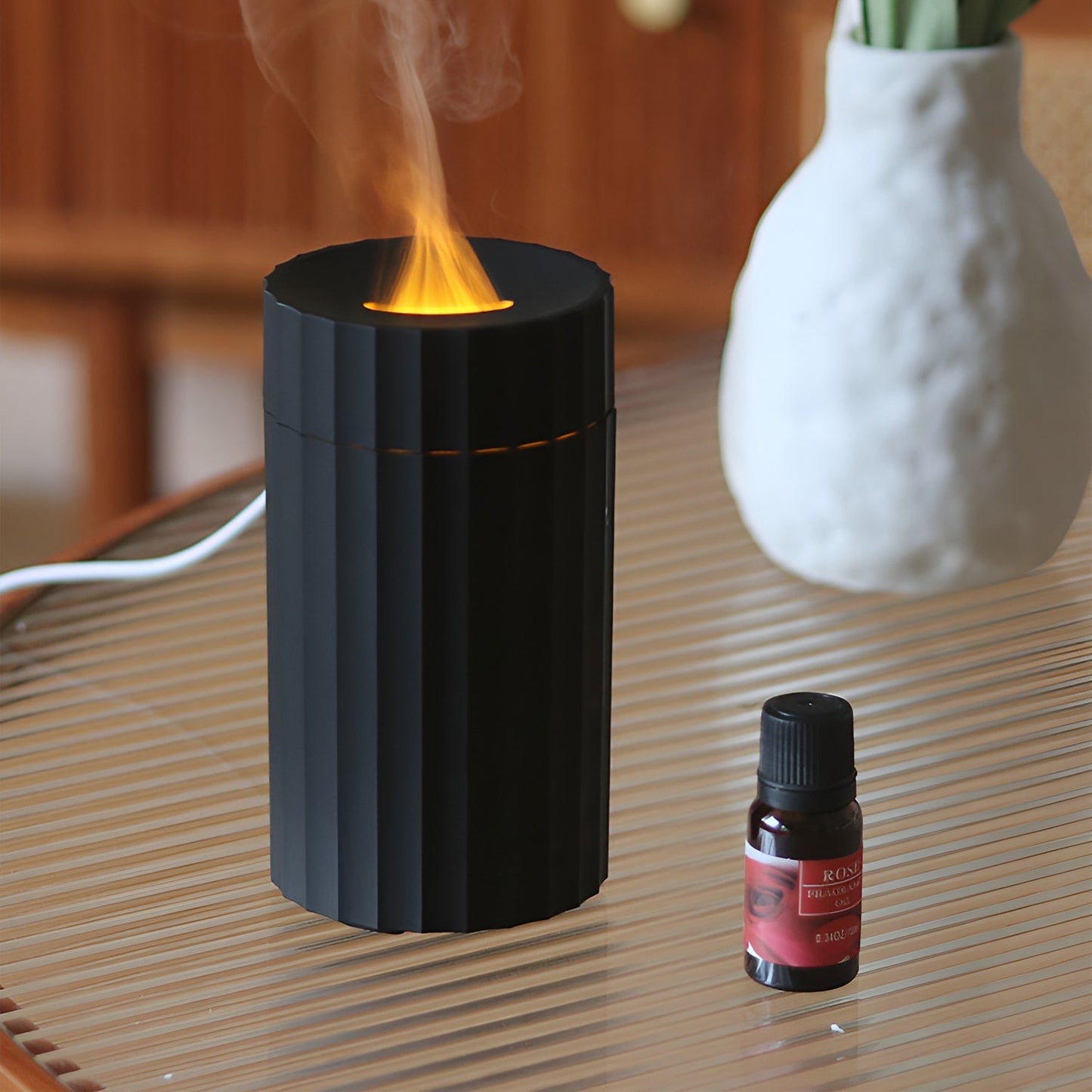 Car Aroma Diffuser Flame Air Humidifier