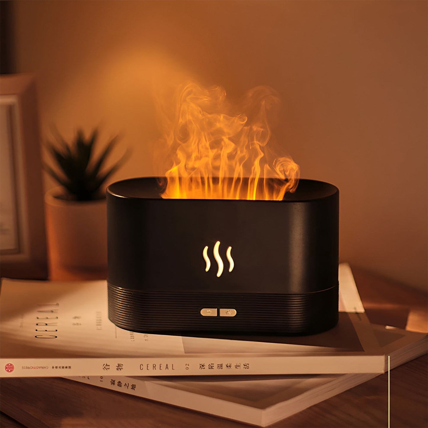 Flame Air Humidifier Essential Oil Aroma Diffuser