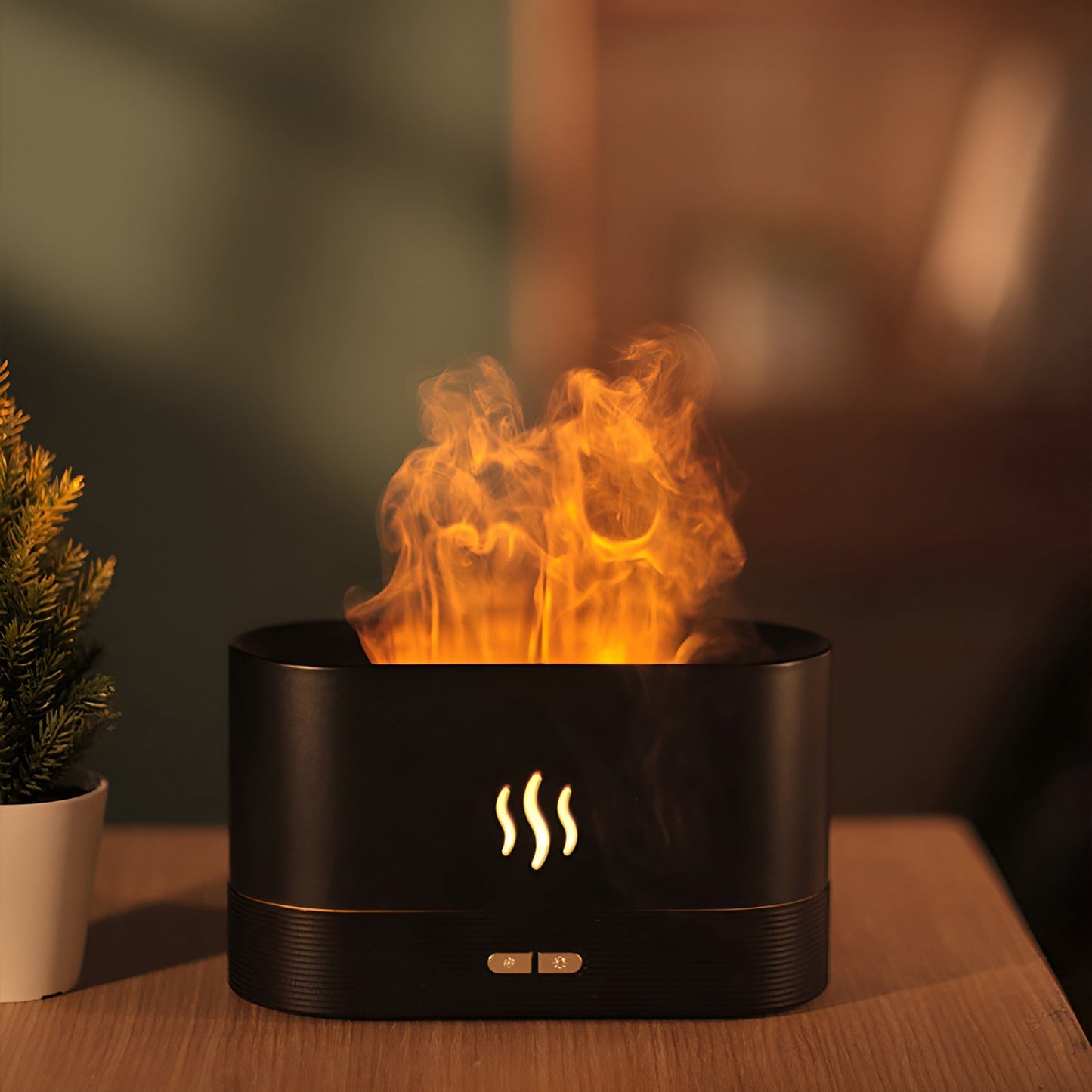 Flame Air Humidifier Essential Oil Aroma Diffuser