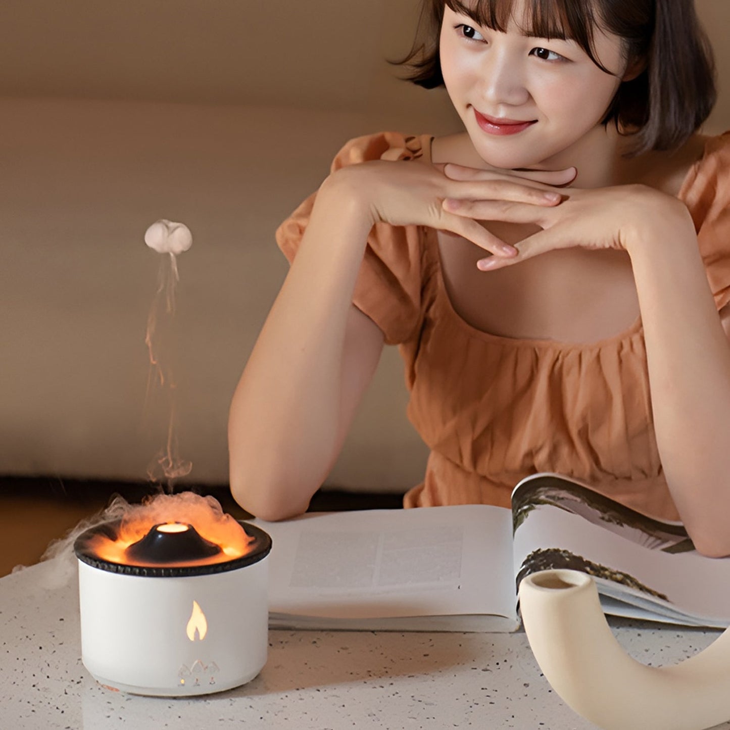 Volcano Flame Air Humidifier Aroma Diffuser