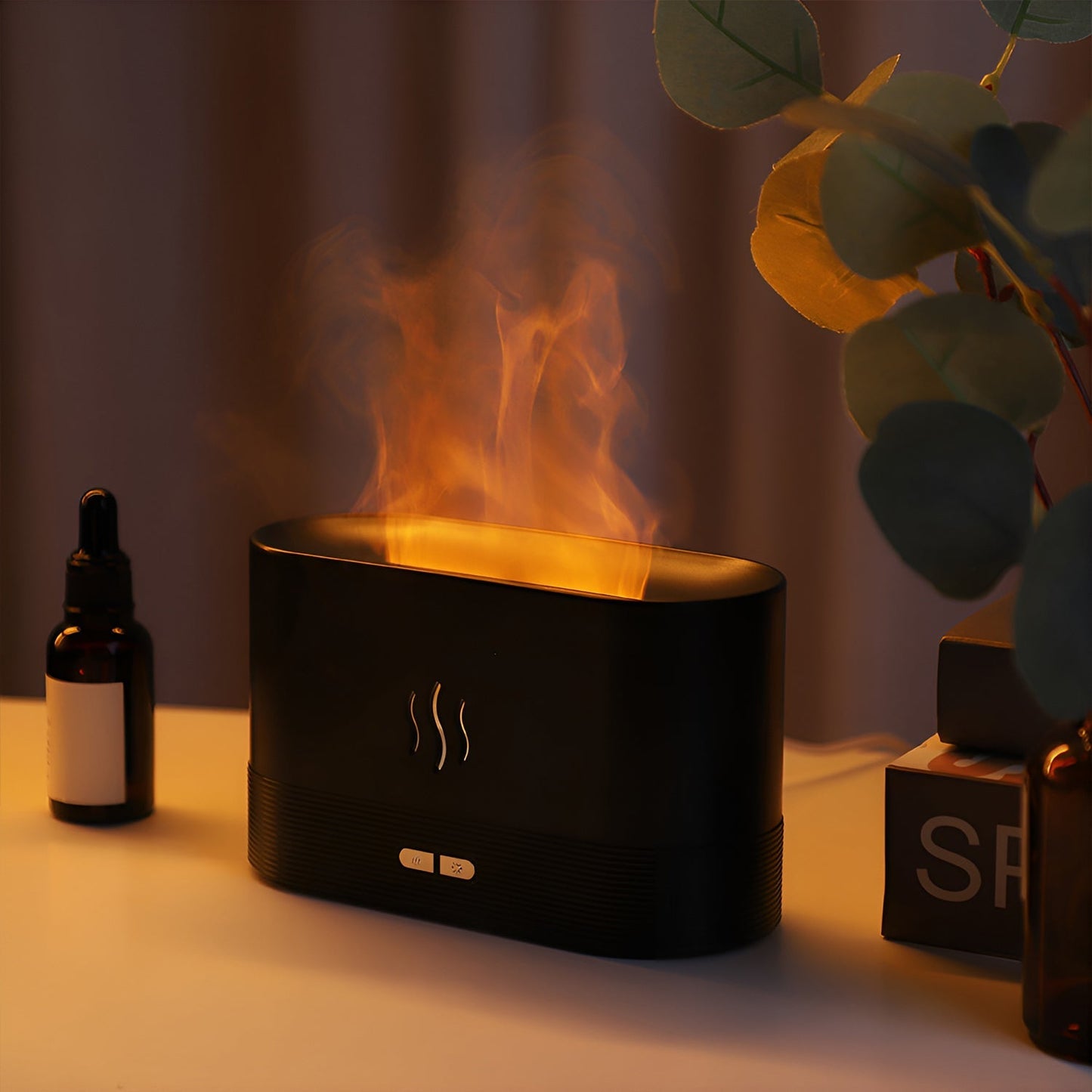 Flame Air Humidifier Essential Oil Aroma Diffuser